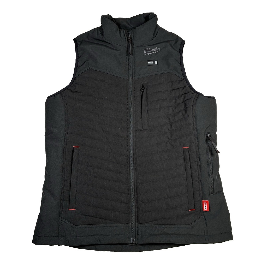 Milwaukee M12 Axis Heated Vest Women's L Black Quilted Techwear Workwear Utility